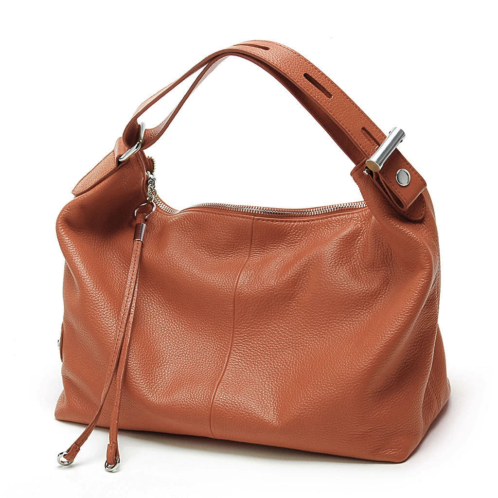 Roma Luxe™ | Genuine Leather Top-Handle Tote Bag