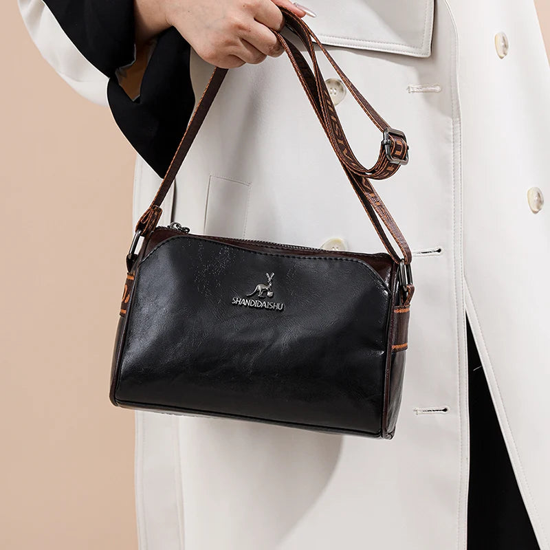 Roma Luxe™ | Premium Soft Leather Crossbody Tote